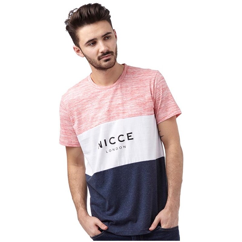 NICCE Herren Space Dye Triple Panel T-Shirt Mehrfarbig