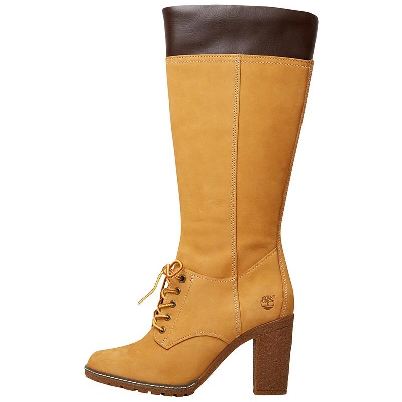 Timberland Womens Glancy Tall Lace 14 Inch Boot Wheat