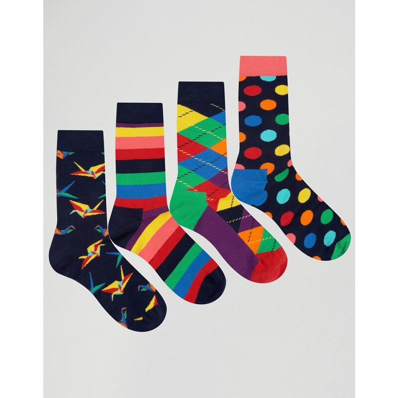 Happy Socks HappySocks - 4 Paar Socken als Geschenkset - Mehrfarbig