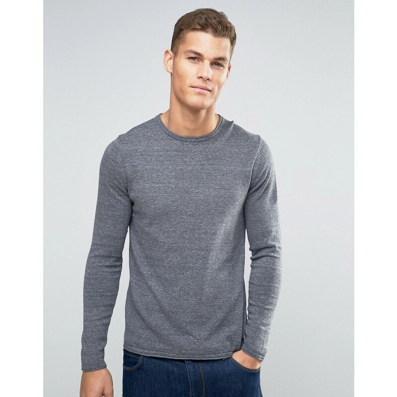 Esprit - Pullover mit Rundhalsausschnitt - Grau