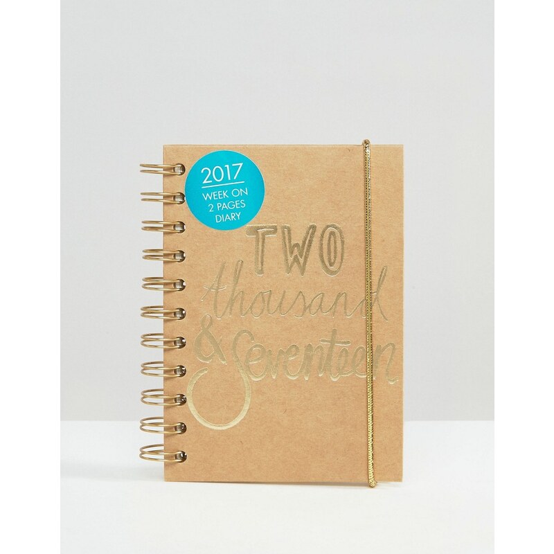 Paperchase - Two Thousand and Seventeen - Tagebuch - Mehrfarbig