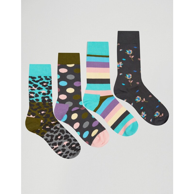 Happy Socks HappySocks - 4 Paar Socken als Geschenkset - Mehrfarbig