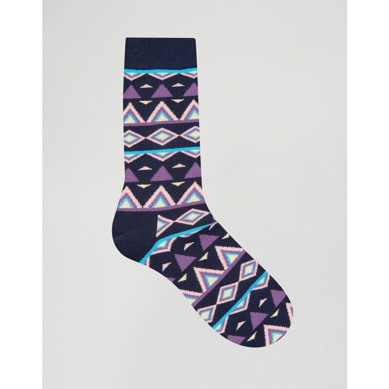 Happy Socks - Tribal - Socken - Blau