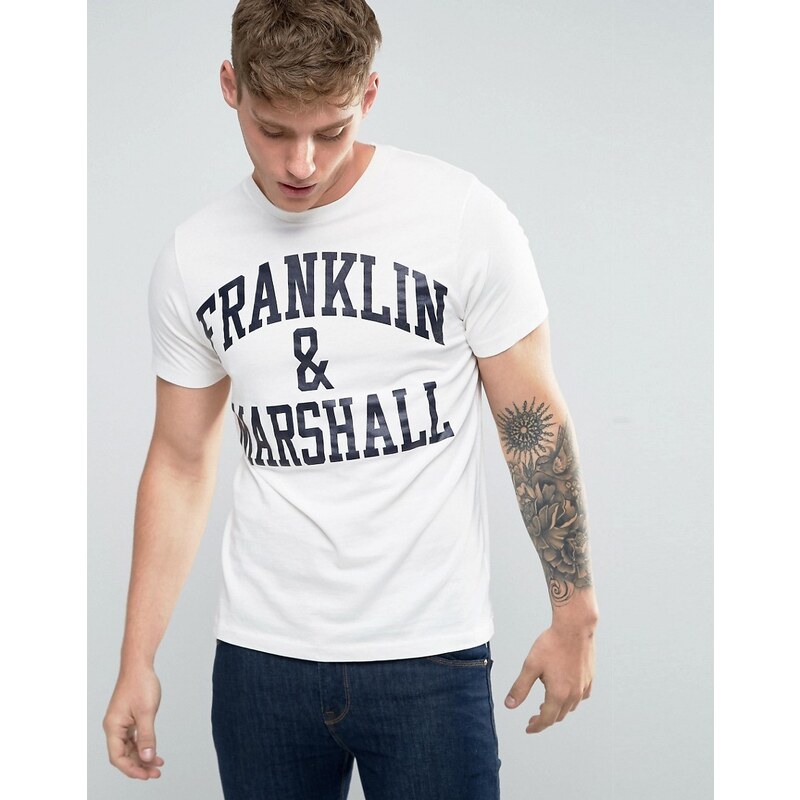 Franklin & Marshall Franklin and Marshall - T-Shirt mit Logo - Weiß