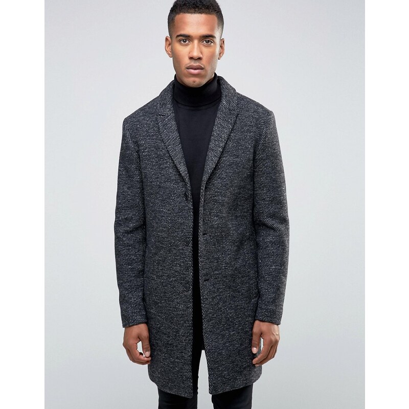 Jack & Jones - Hochwertiger Mantel aus Wollmischung - Grau