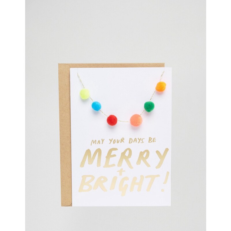 Meri Meri - Merry & Bright - Weihnachtskarte - Mehrfarbig