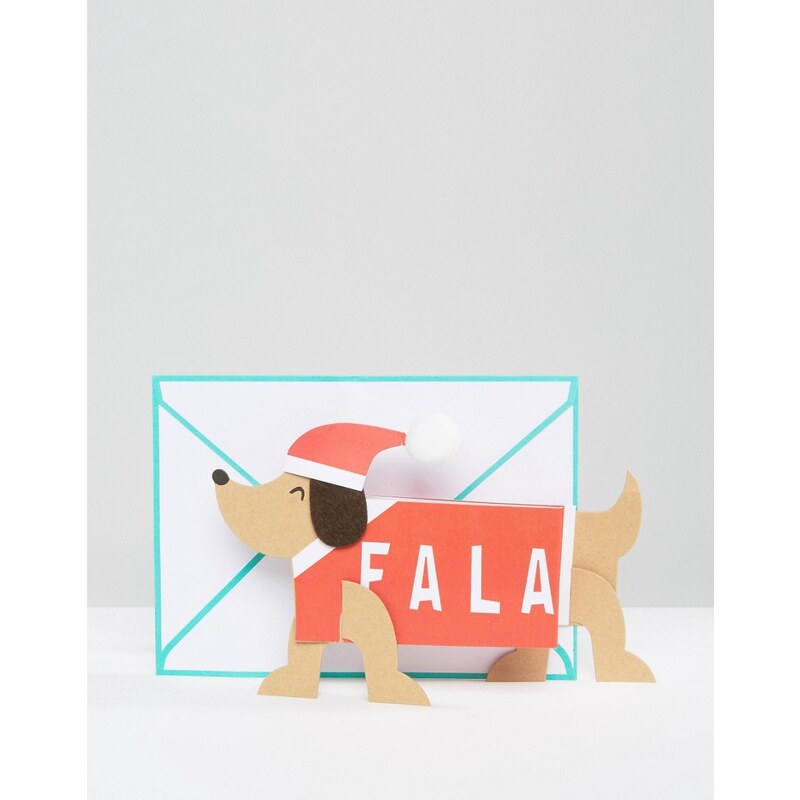 Meri Meri - Sausage Dog Concertina - Weihnachtskarte - Mehrfarbig