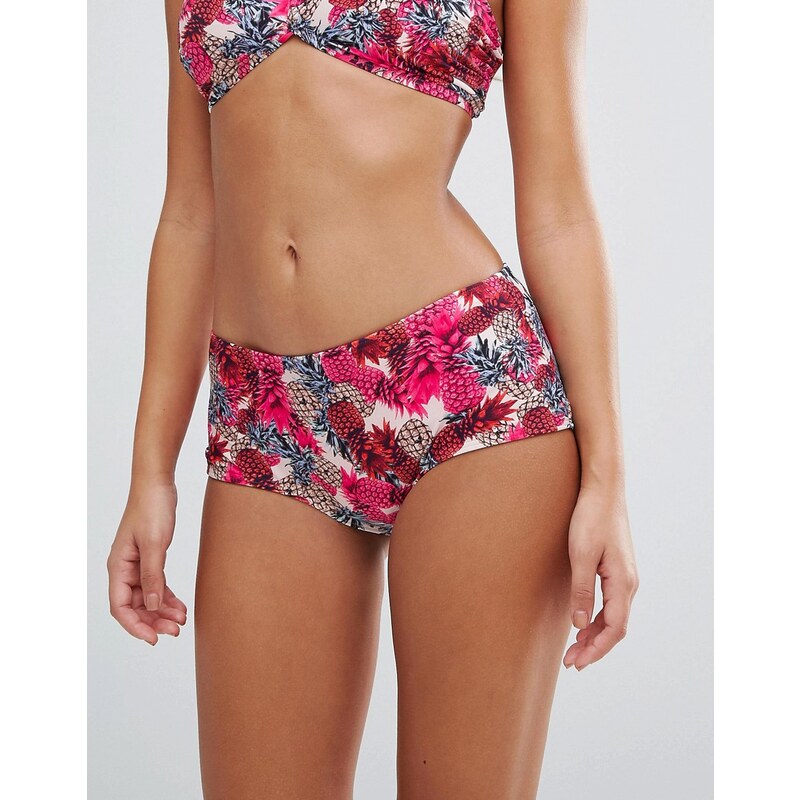 Noisy May - Tan Lines - Bikinihose mit Ananasmuster - Mehrfarbig
