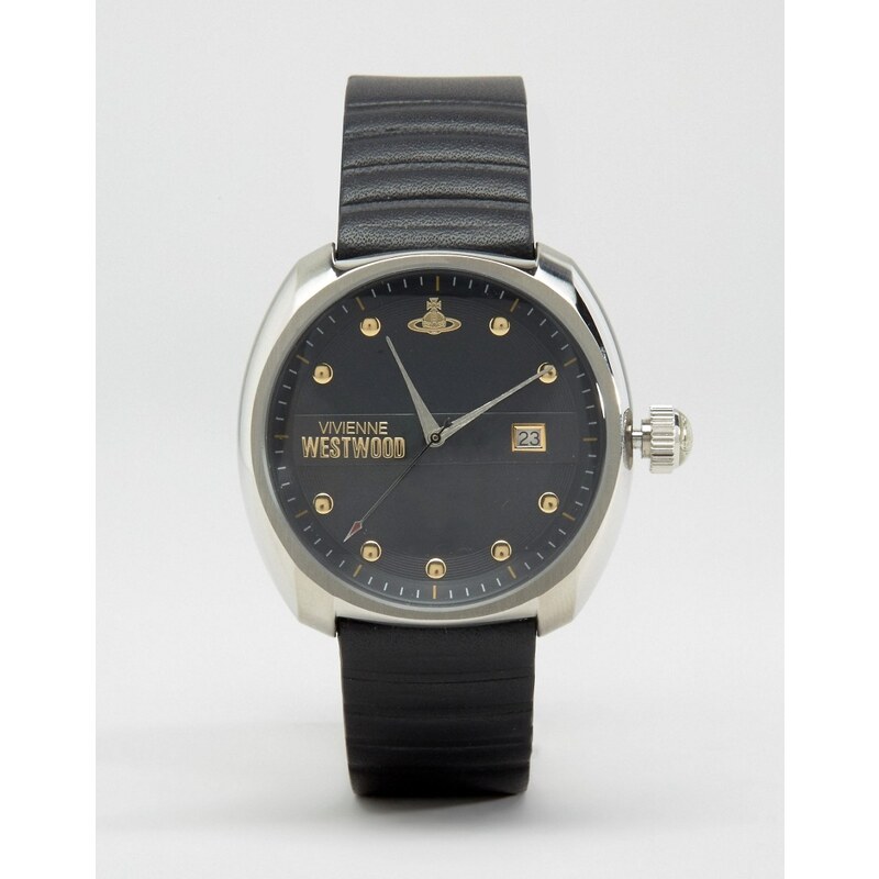 Vivienne Westwood - Uhr mit Leder-Armband in Schwarz - Schwarz