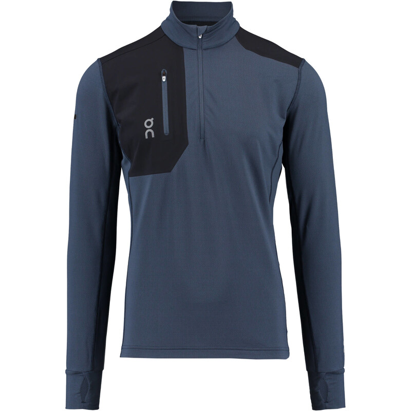 On: Herren Laufshirt / Langarmshirt Clima-Shirt, schwarz/blau, verfügbar in Größe L,S