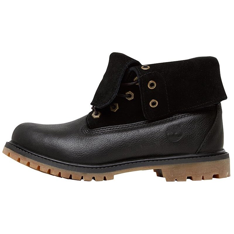 Timberland Womens Authentics Suede Roll Top Jet Black