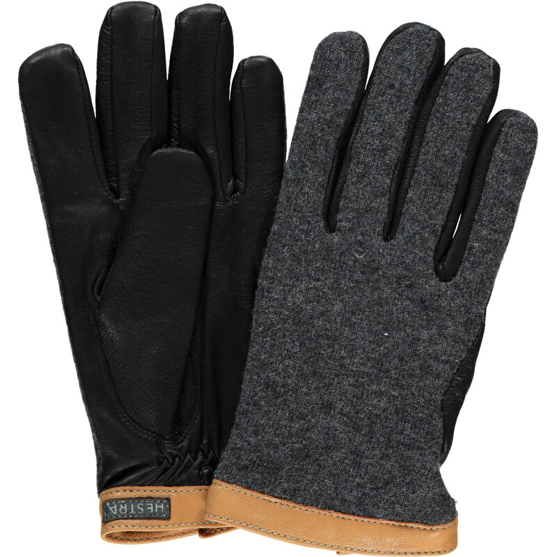 Hestra: Handschuhe Deerskin Wool, grau, verfügbar in Größe 8,10