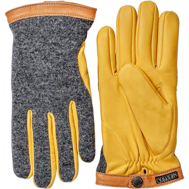 Hestra: Handschuhe Deerskin Wool, gelb, verfügbar in Größe 10,11
