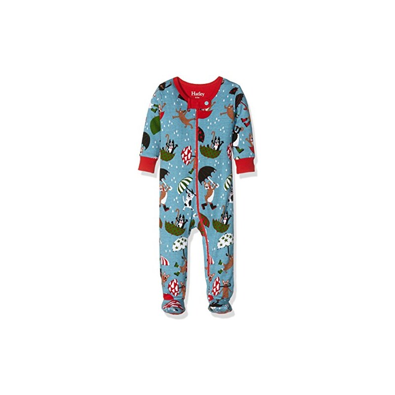Hatley Baby-Jungen Strampler Footed Coverall-Raining Dogs