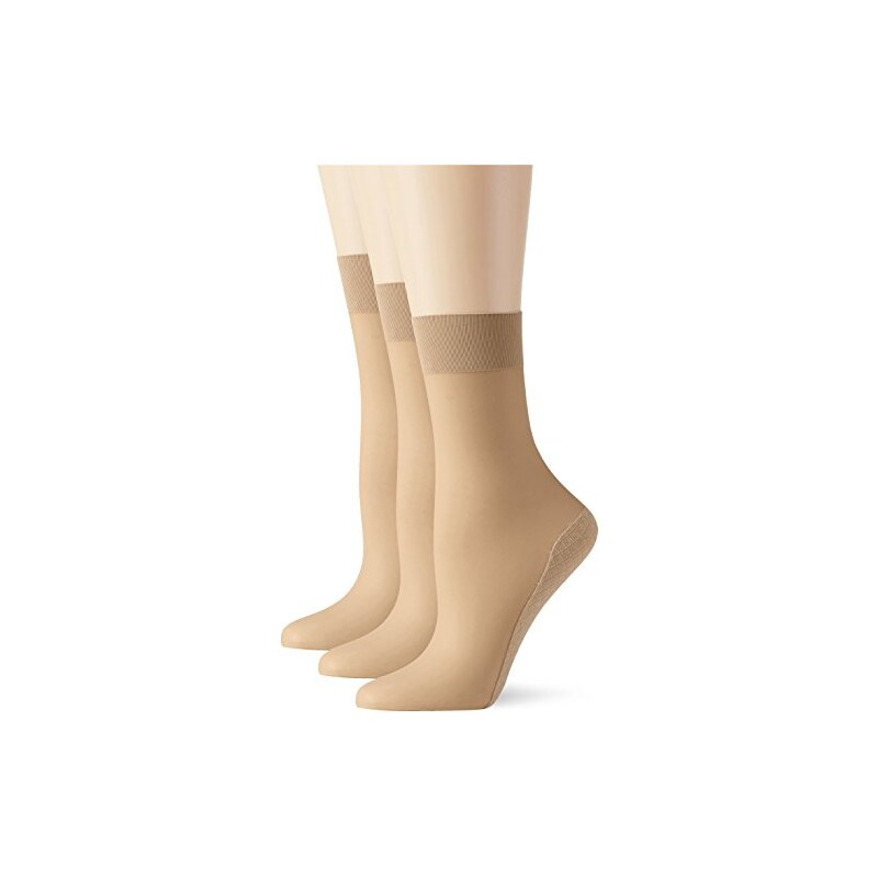 ELBEO Damen Socken As Seidenmatt Bw-Sohle 3er Pack, 20 DEN, 3er Pack