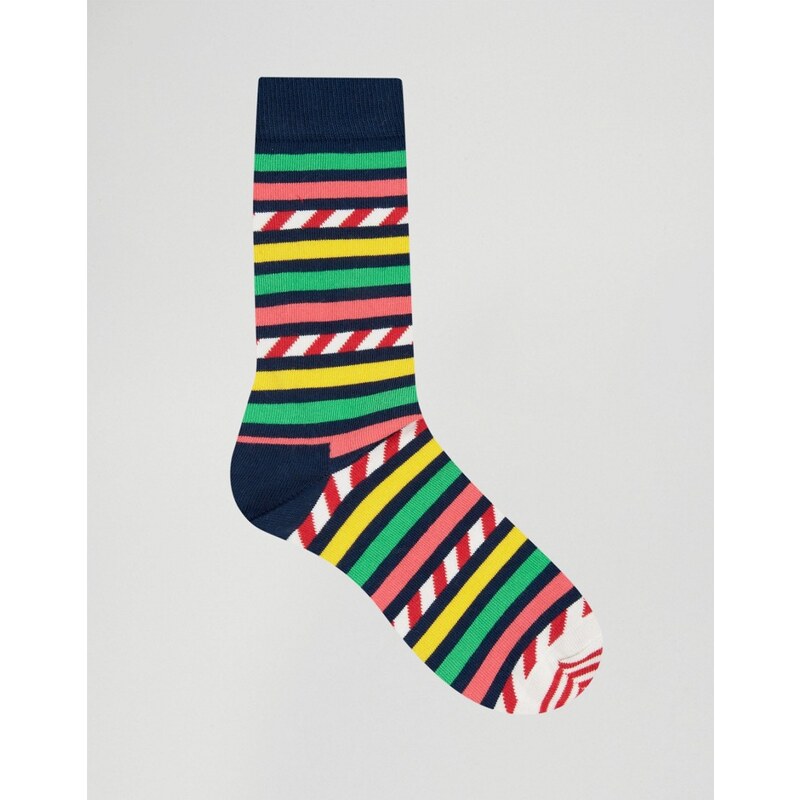 Happy Socks - Gestreifte Socken - Blau
