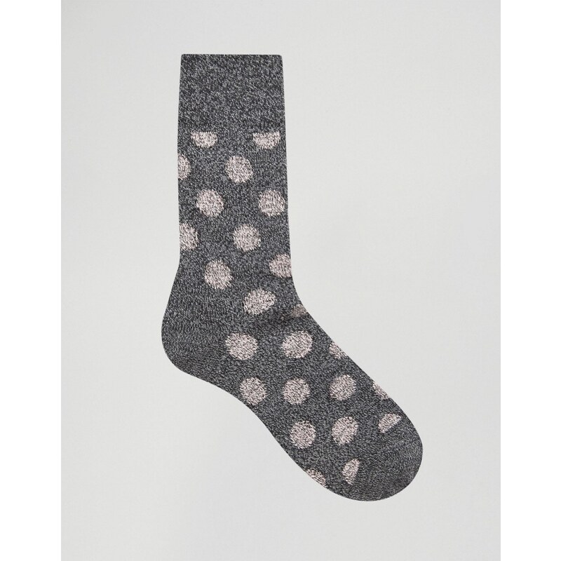 Happy Socks - Gepunktete Stiefelsocken aus Wolle - Grau