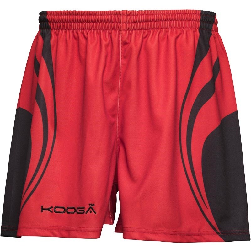 KooGa Herren Curve Match Rugby Shorts Rot
