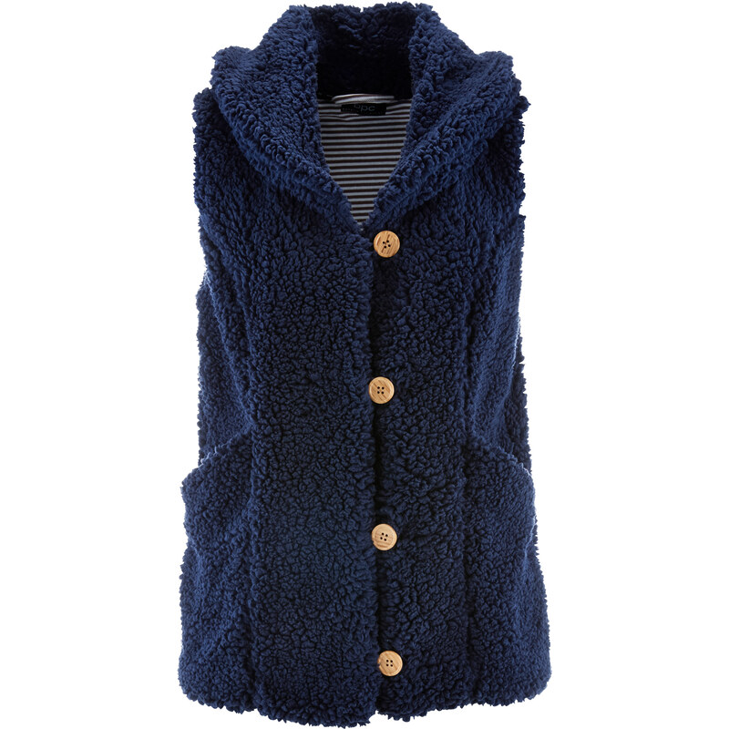 bpc bonprix collection Teddy-Fleece-Weste ohne Ärmel in blau für Damen von bonprix