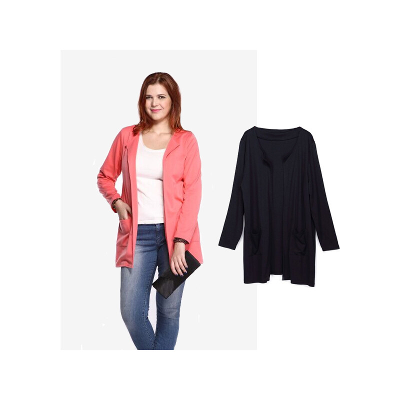 Lesara Cardigan mit Taschen - Pink - XL