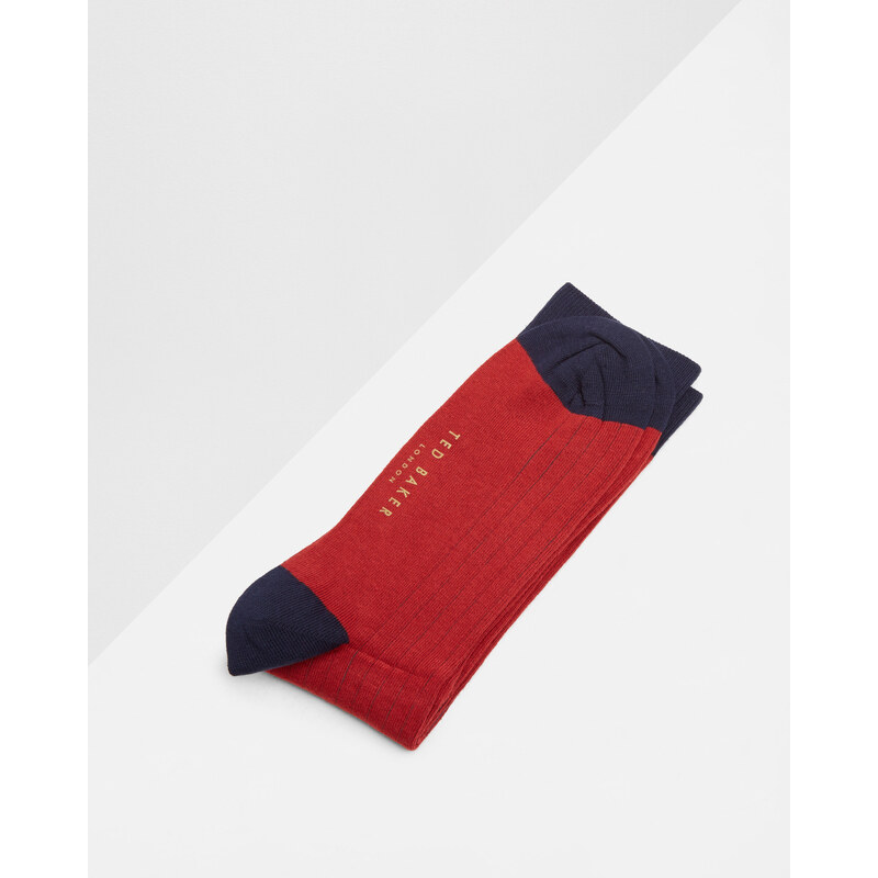 Ted Baker Blockfarben-Socken Rot