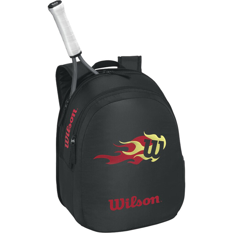 Wilson: Tennisrucksack Boys Junior Match Backpack black, schwarz/rot, verfügbar in Größe ONESIZE