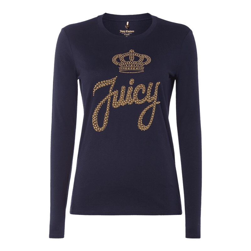 Juicy Couture Longsleeve mit Logo aus Nietenbesatz