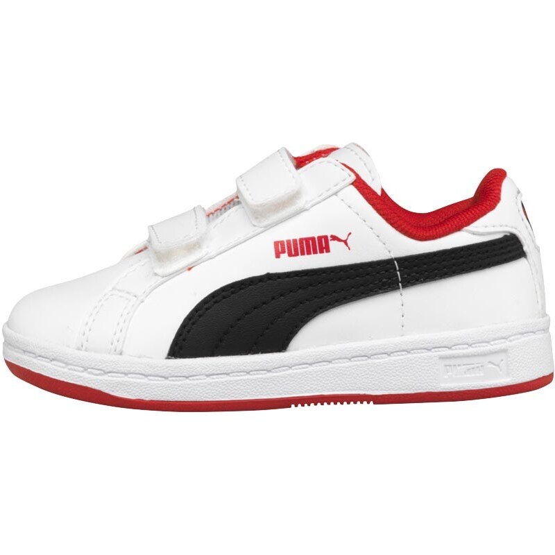 Puma Jungen Smash Velcro Sneakers Weiß