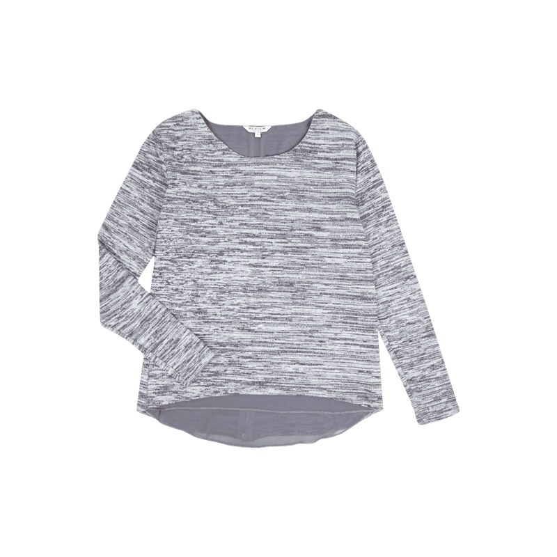 Review for Teens Strickshirt mit Saum im Double-Layer-Look