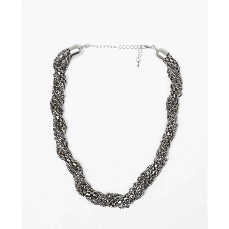 Röhren-Halsreif mit Kette Grau, Größe 00 -Pimkie- Mode für Damen