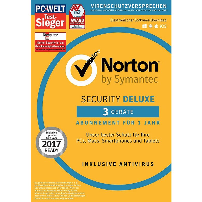 Norton Sicherheitssoftware »Security Deluxe 2016 (3 Benutzer)«