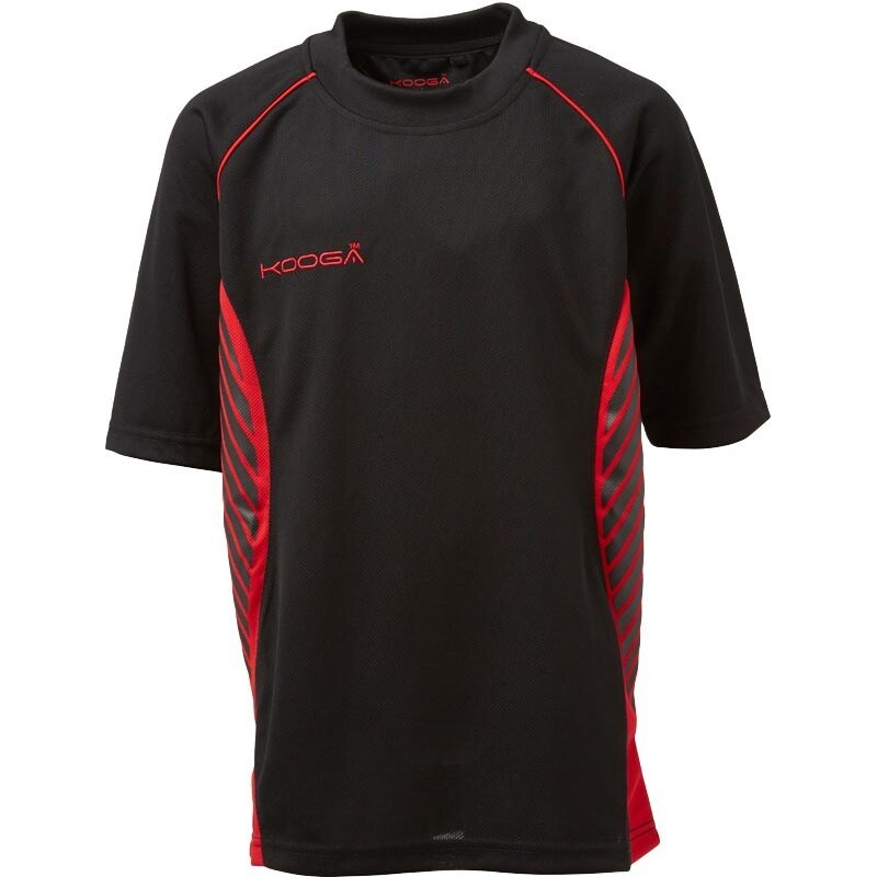 KooGa Junior Try Panel Match Shirt Black/Red