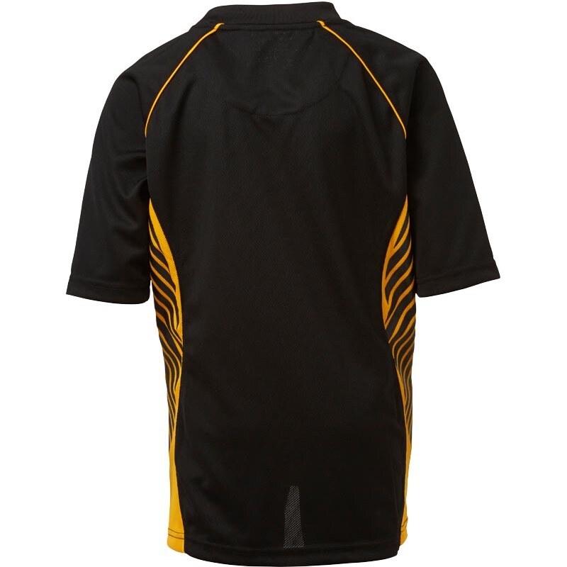 KooGa Junior Try Panel Match Shirt Black/Gold