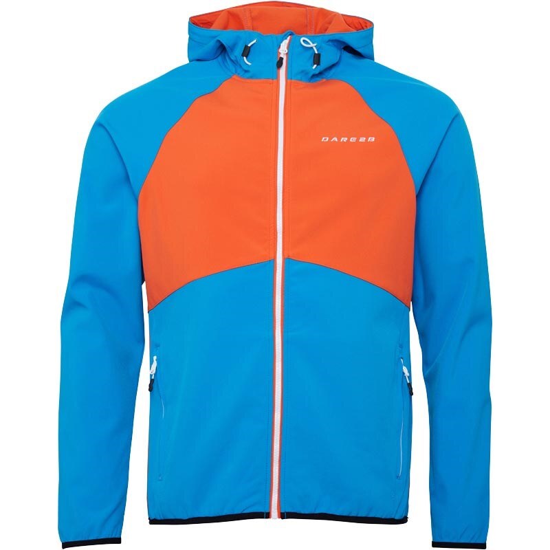Dare2b Herren Invoke Wind Resistant Soft Shell Methyl Trail Blaze Performance Jacket Blau