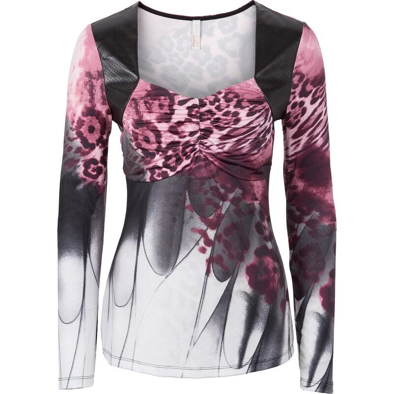 BODYFLIRT boutique Shirt mit langen Ärmeln in pink für Damen von bonprix