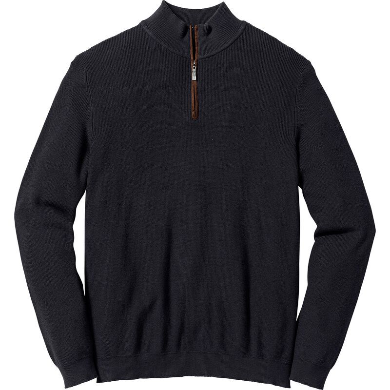 bpc selection Troyer-Pullover Regular Fit langarm in schwarz für Herren von bonprix