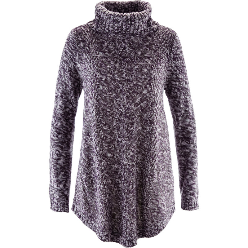 bpc bonprix collection Poncho-Pullover mit langen Ärmeln langarm in lila für Damen von bonprix