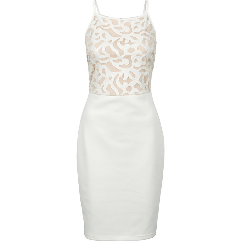 BODYFLIRT boutique Abendkleid in weiß von bonprix
