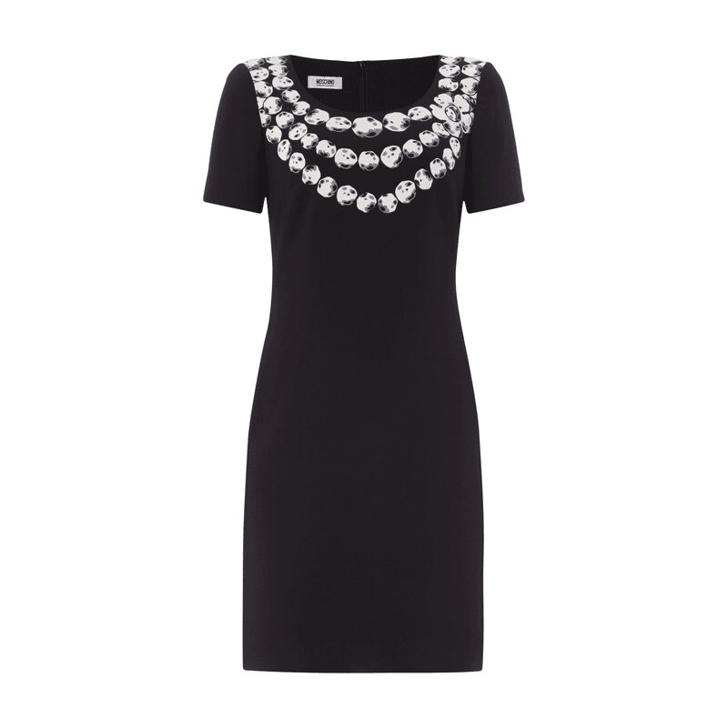 Boutique Moschino Kleid mit Perlenketten-Print