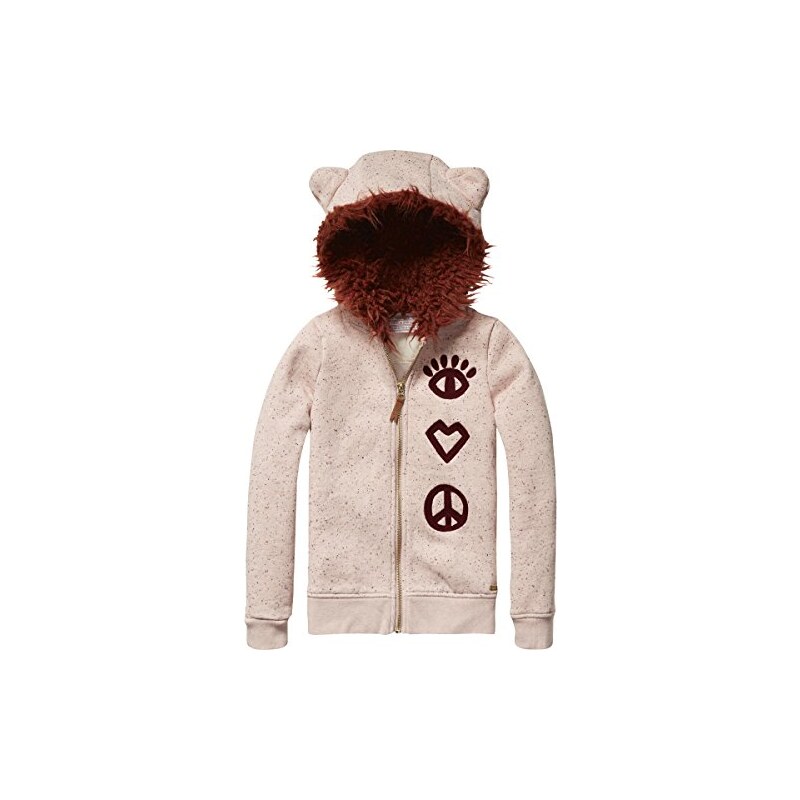 Scotch R'Belle Mädchen Kapuzenpullover Zip Through Hoody with Ears and Embroideries
