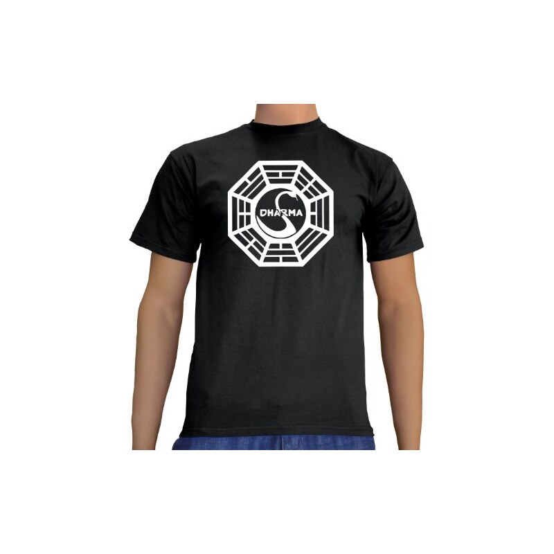 Touchlines Herren Lost Dharma Logo B1081_Ash_L T-Shirt