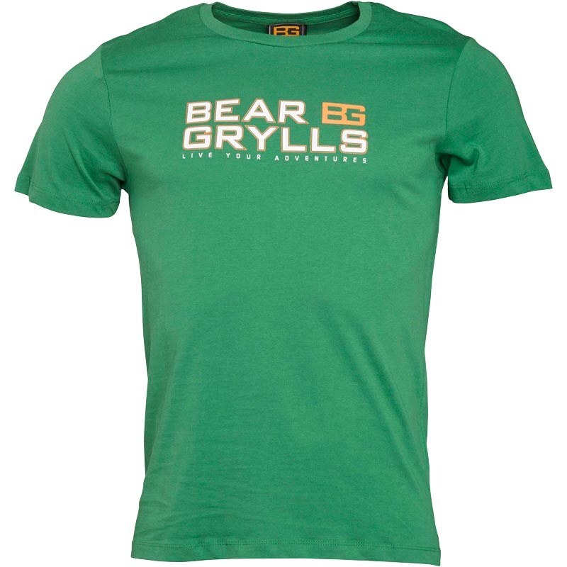 Bear Grylls Herren Graphic T-Shirt Grün