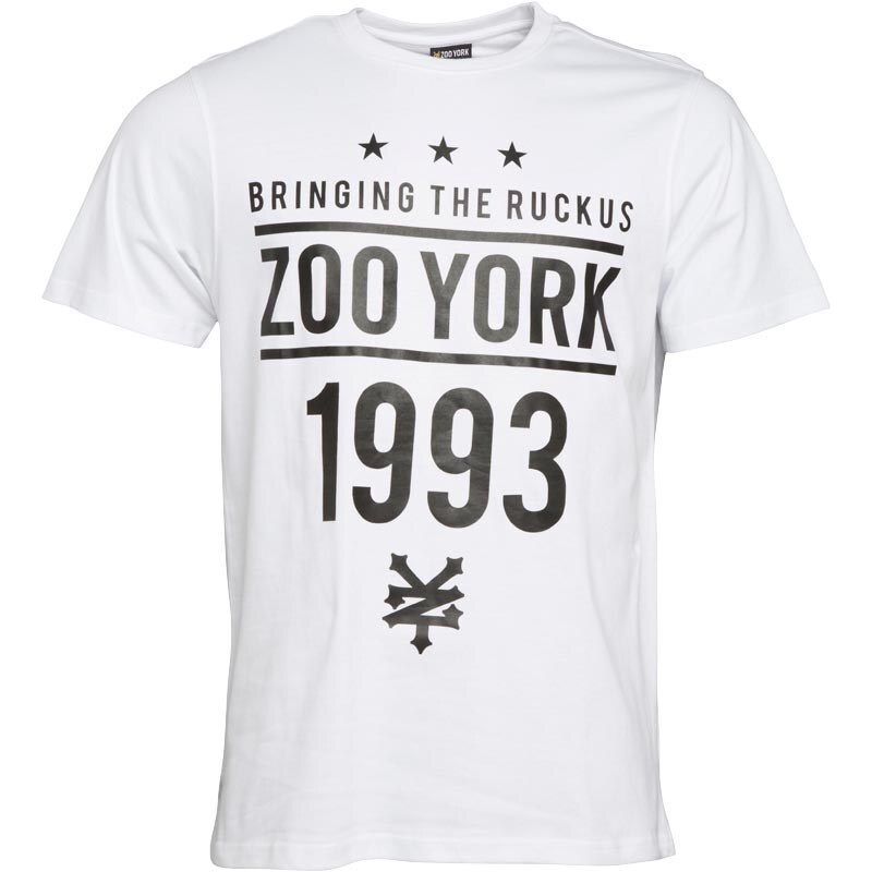 Zoo York Herren Prospect Heritage Logo T-Shirt Weiß