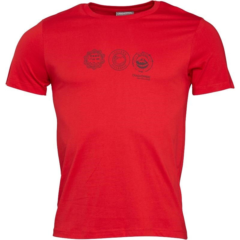 Craghoppers Herren Graphic Chilli T-Shirt Rot