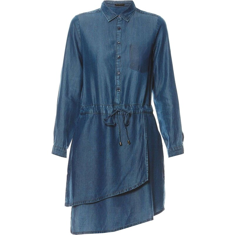 Sisley Kleid mit kurzem Schnitt - jeansblau