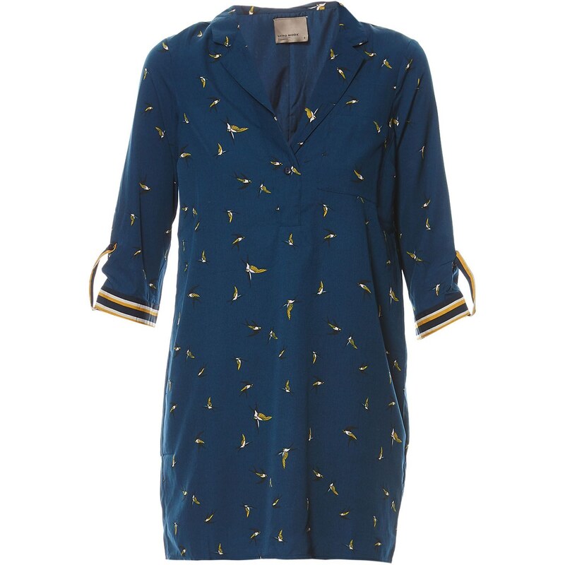 Vero Moda Kleid mit Hemdschnitt - marineblau