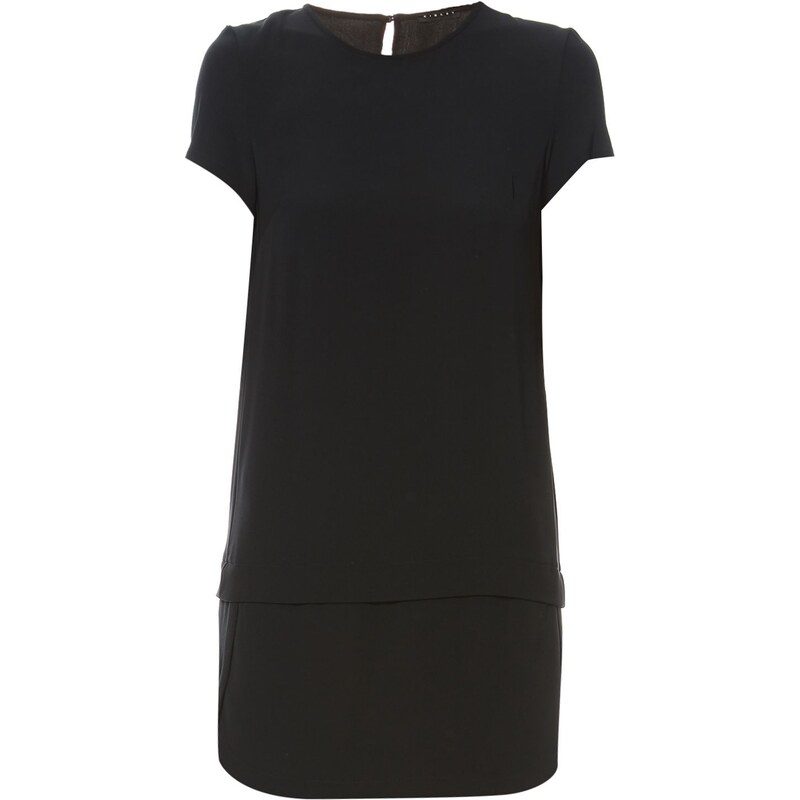 Sisley Kleid mit fließendem Schnitt - schwarz