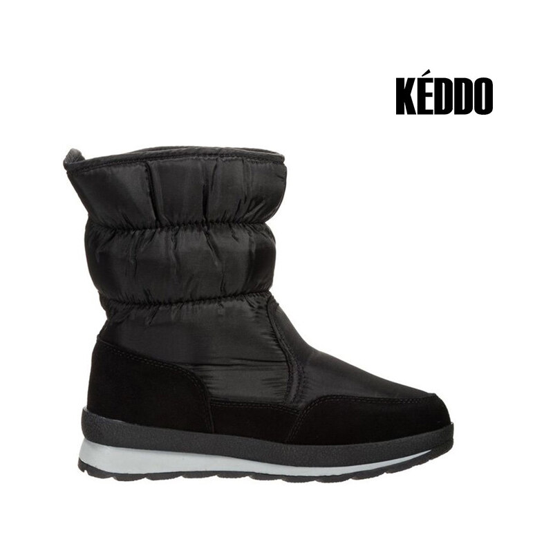 Keddo Leder-Snow-Boots Schwarz - 39