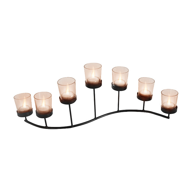 Lesara Geschwungener Kerzenständer mit Teelichtern