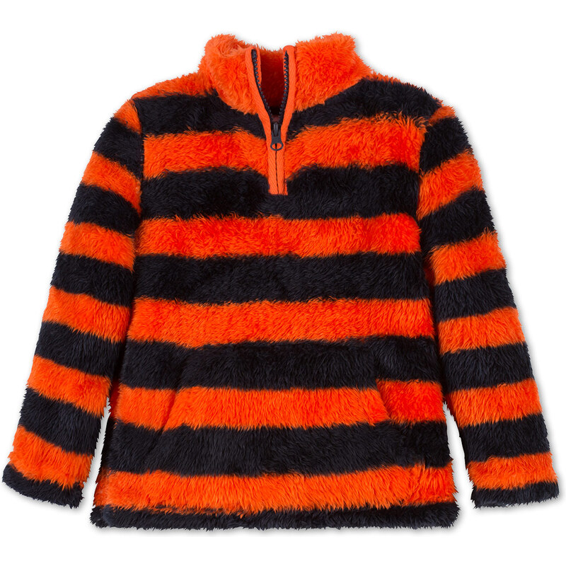 C&A Fleece-Pullover in Orange / Blau